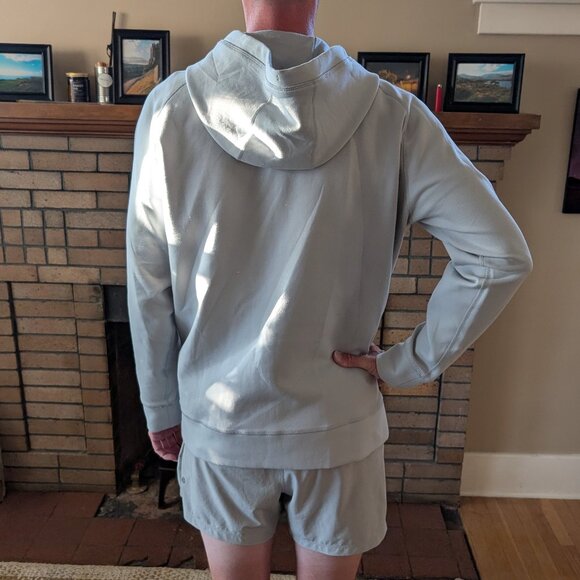 Ten Thousand Men's Midweight Tech Hoodie (Full Zip) Light Grey Large - Picture 3 of 9